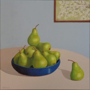 "Balancing Pears" 2022 [40.5x40.5cm]