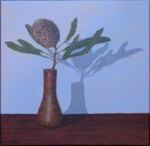"Banksia in Wooden Vase" 2021 [30x30cm]
