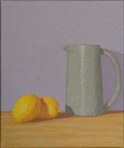 "Lemons with a Gray Jug" 2024 [30x25cm]
