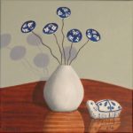 "Galaxy in Blue and White" 2025 [30x30cm]